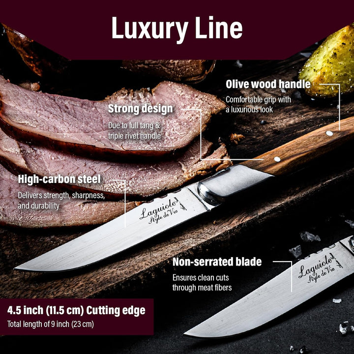 Laguiole Style de Vie Steakmesser Luxury Line, 6-teilig,