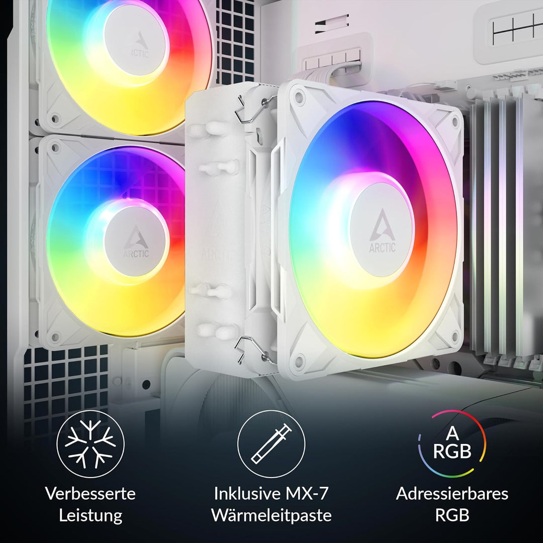 ARCTIC Freezer 36-S A-RGB - CPU Kühler mit ARGB Beleuchtung für Intel & AMD, Single-Tower, druckopti