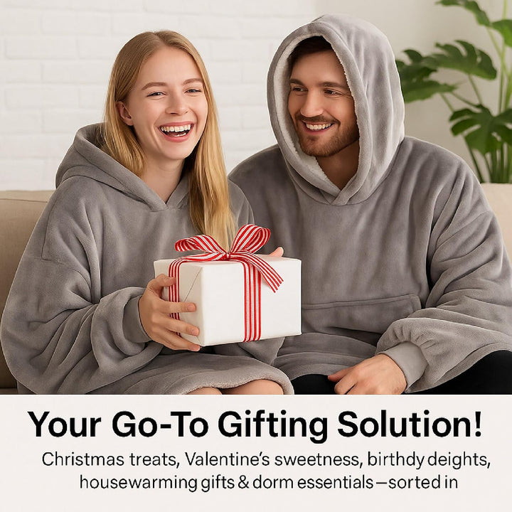 Good Nite Hoodie Decke mit Ärmeln Tragbare Decken Wearable Blanket Übergrosser Hoodie Damen Cozy kus
