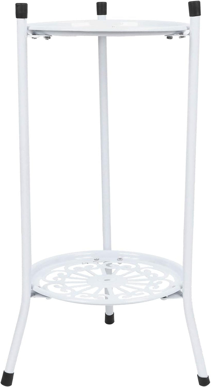 Blumenständer, 2-stufiger Metall-Pflanzenständer Blumentopf Holde, Stabiles Stativ-Stützgestell, für