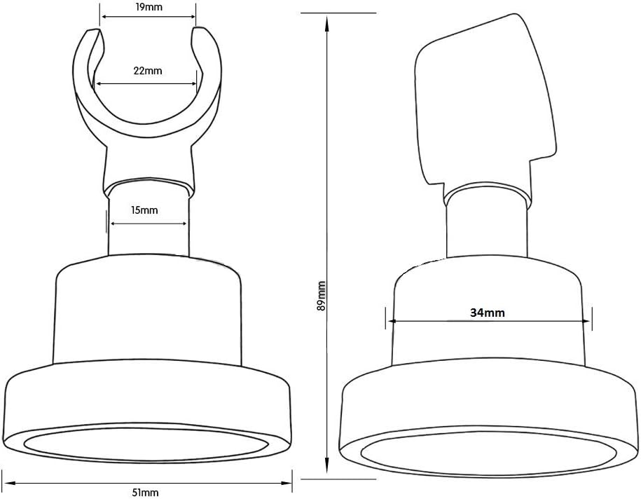 Massiver Edelstahl Brausehalter mit Kugelgelenk universal Modell KF -