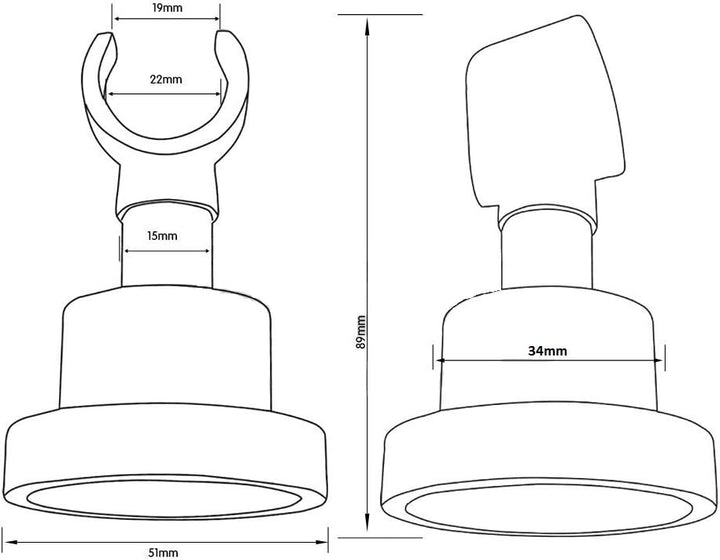 Massiver Edelstahl Brausehalter mit Kugelgelenk universal Modell KF -