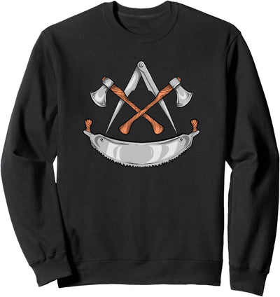 Zimmermann Symbol I Zunft Wappen Motiv für Zimmerer Sweatshirt