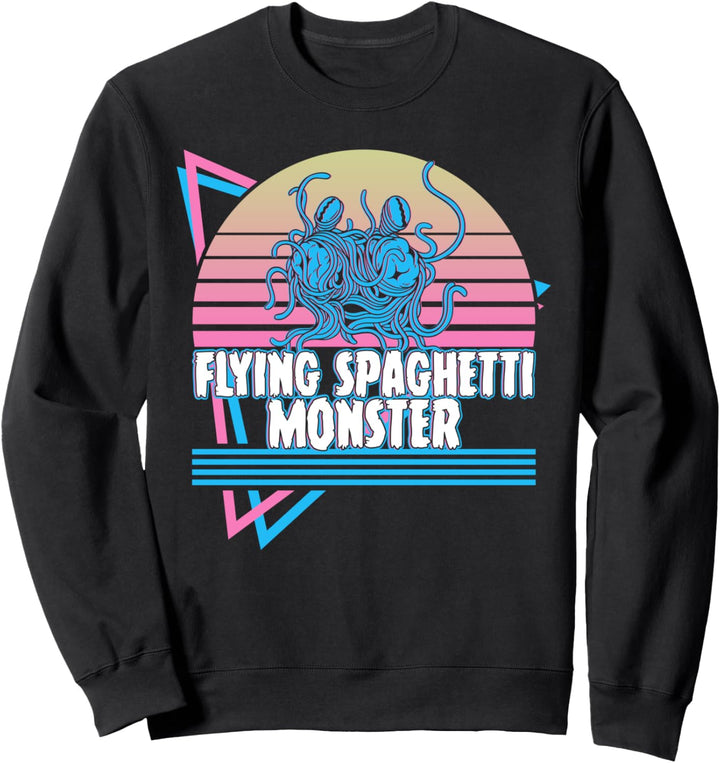 Fliegende Spaghettimonster Pastafari FSM Atheist Retro Sweatshirt