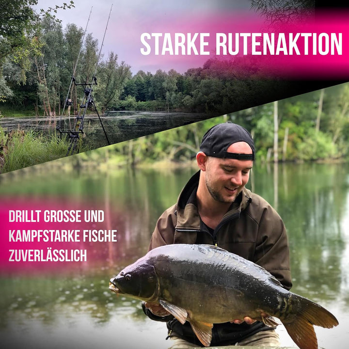 Karpfenrute Black Phantow II 3,60m 2,5-2,75lbs - Zeitloses Design, Ausgewogene Aktion