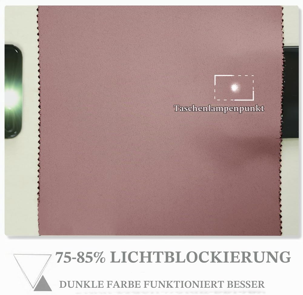 PONY DANCE Kinderzimmer Gardinen Blickdicht 1 Stück H158 x B132 cm | Altrosa, Verdunkelungsvorhang,