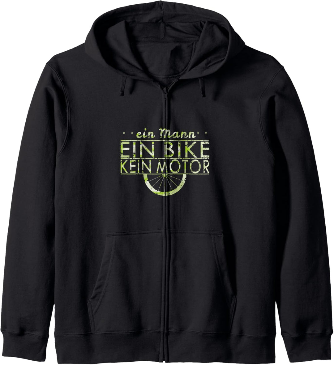 Ein Mann ein Bike kein Motor Radsport Rennrad MTB Geschenk Kapuzenjacke