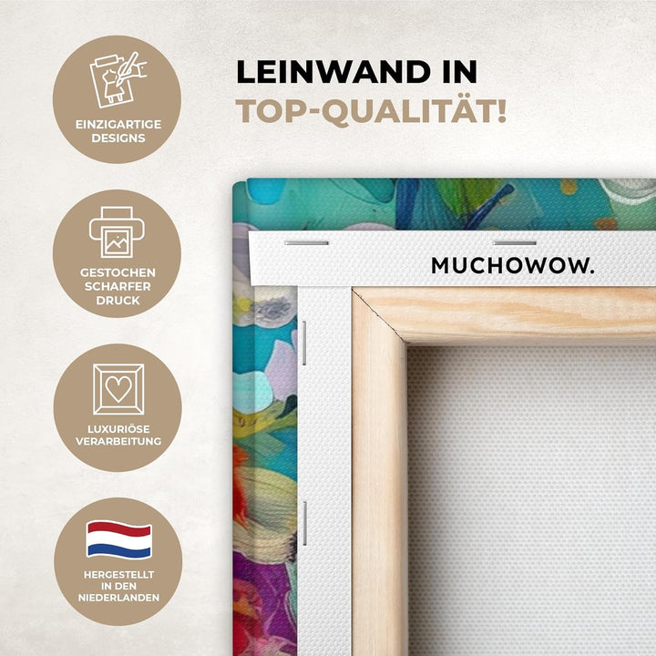 MuchoWow© Leinwandbild Gross 120x80 cm XXL Dekoration Wohnzimmer Bilder Aufhängen Wall Decoration Li