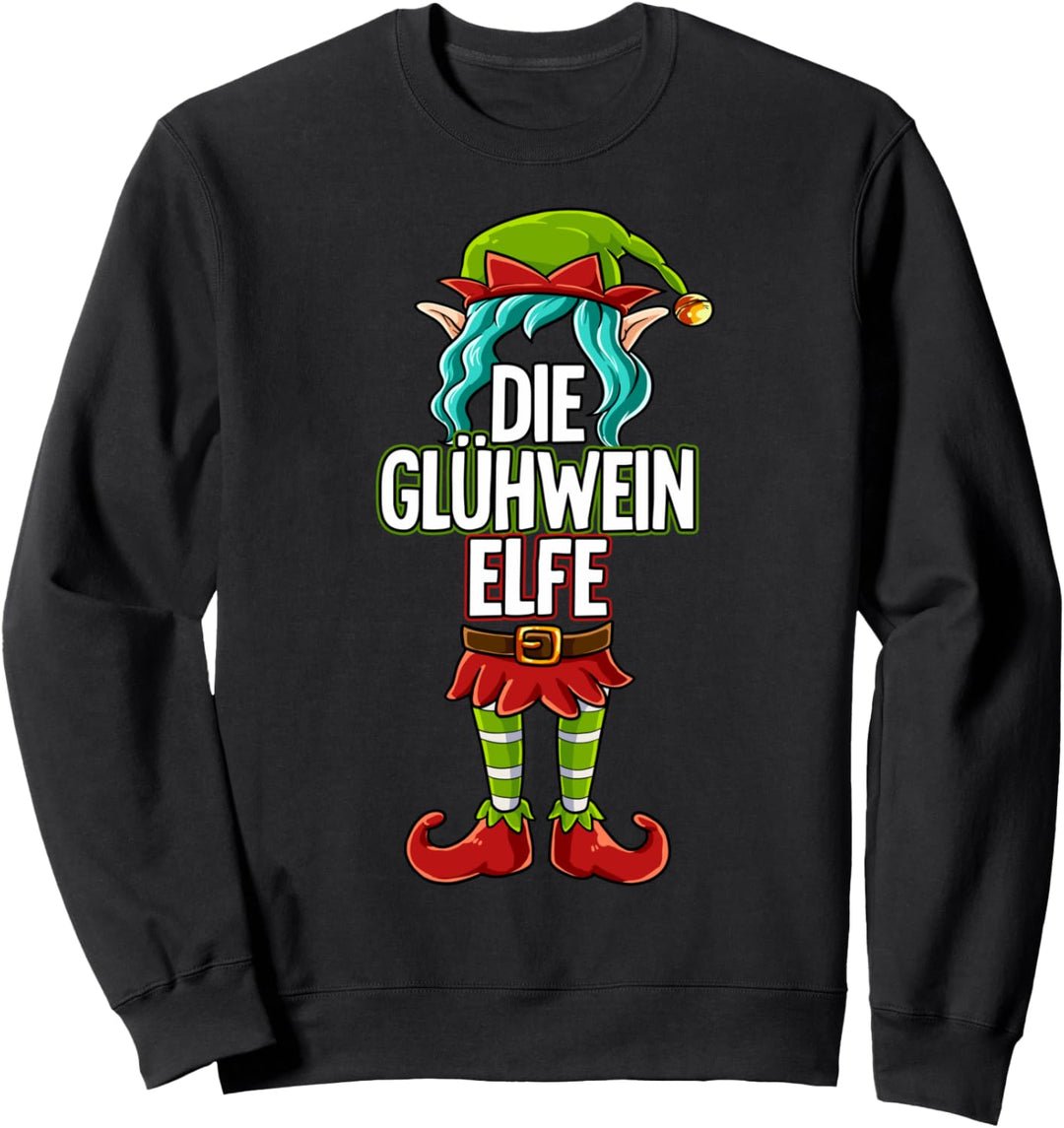 Glühwein Elfe Partnerlook Weihnachten Sweatshirt