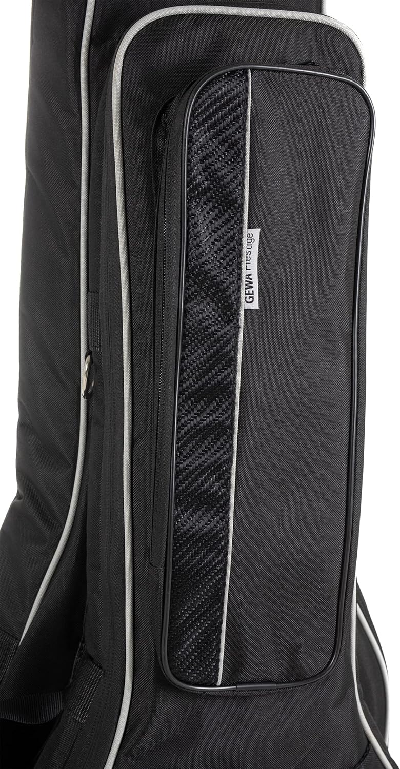 GEWA Gitarren Double Gig-Bag Prestige 25mm 2 E-Gitarren, stabiler Komfortgriff, zusätzlicher Frontgr