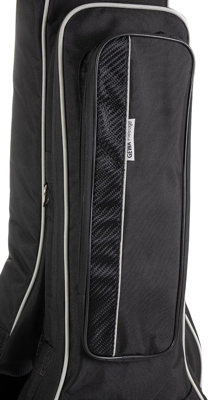 GEWA Gitarren Double Gig-Bag Prestige 25mm 2 E-Bässe, stabiler Komfortgriff, zusätzlicher Frontgriff