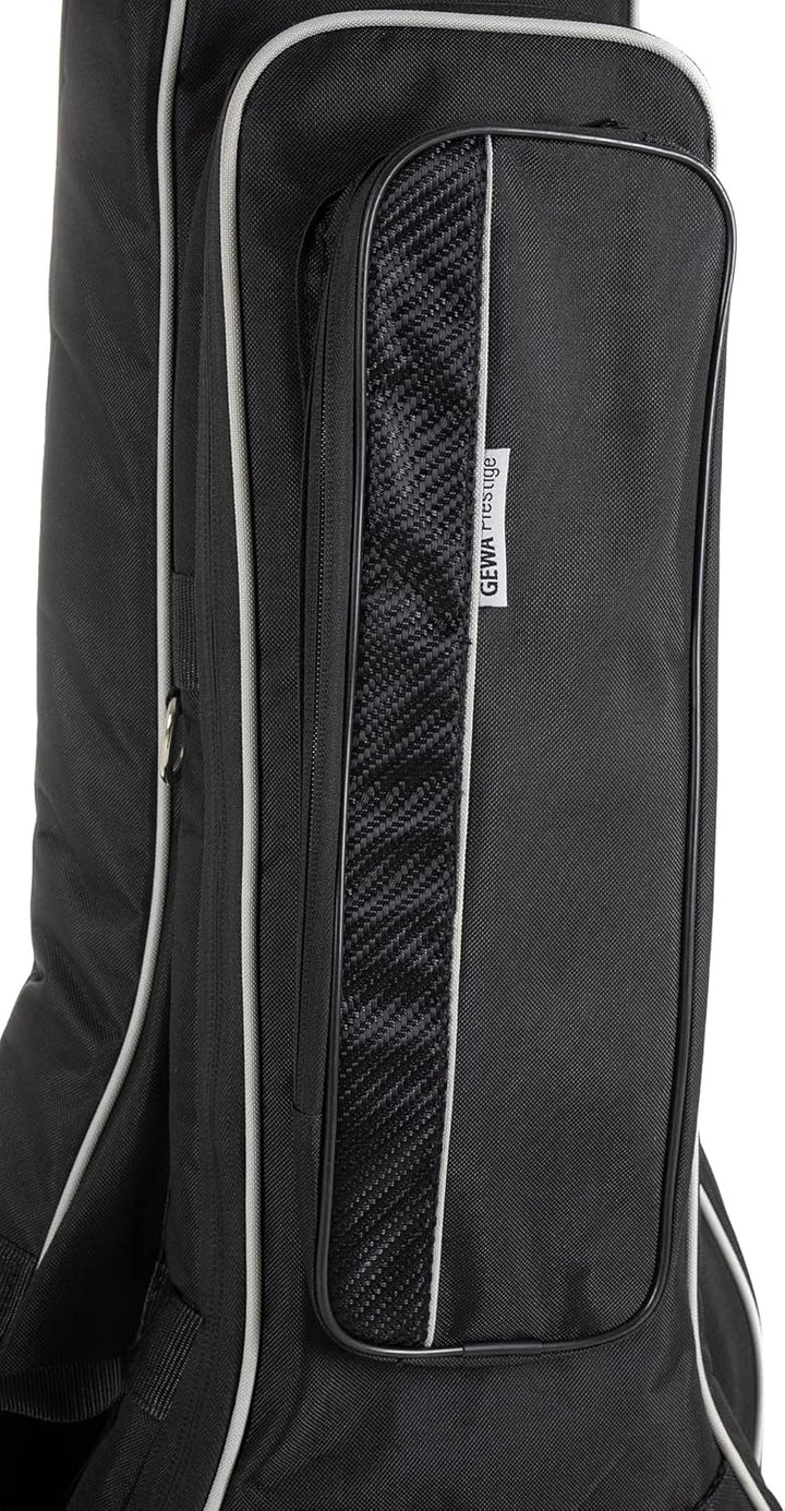 GEWA Gitarren Double Gig-Bag Prestige 25mm 2 E-Bässe, stabiler Komfortgriff, zusätzlicher Frontgriff