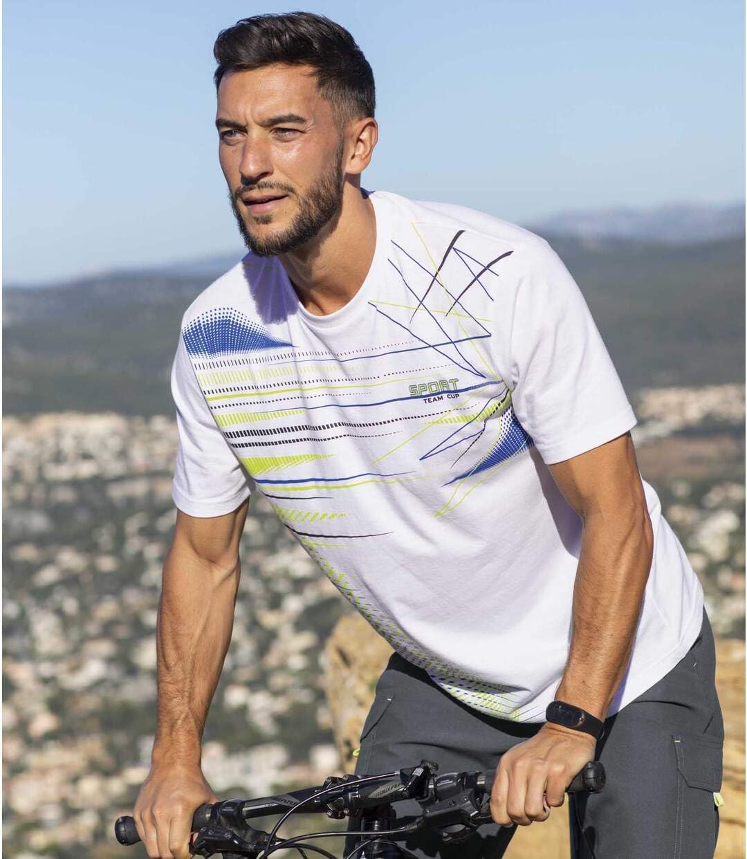 ATLAS FOR MEN - 3er-Pack Herren T-Shirts - Rundhalsausschnitt - Kurze Ärmel - Verfügbar in grossen G
