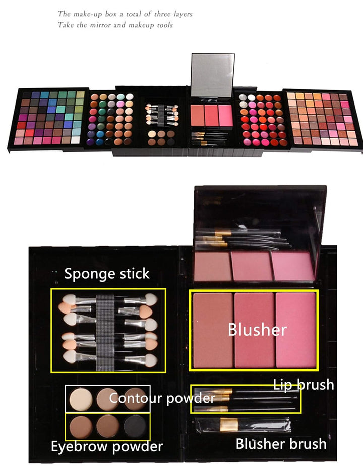CHSEEO Schmink Geschenkset Make-Up Set Kosmetik Makeup Paletten Schminkkoffer Schminke für Gesicht,