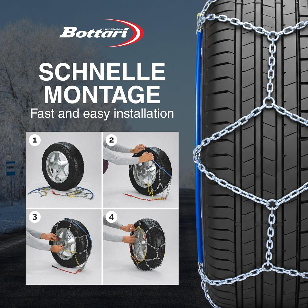 Bottari 18812: Schneeketten "Rapid T2", 9 mm, Grösse 20, ÖNORM T2 - 020, T2 - 020