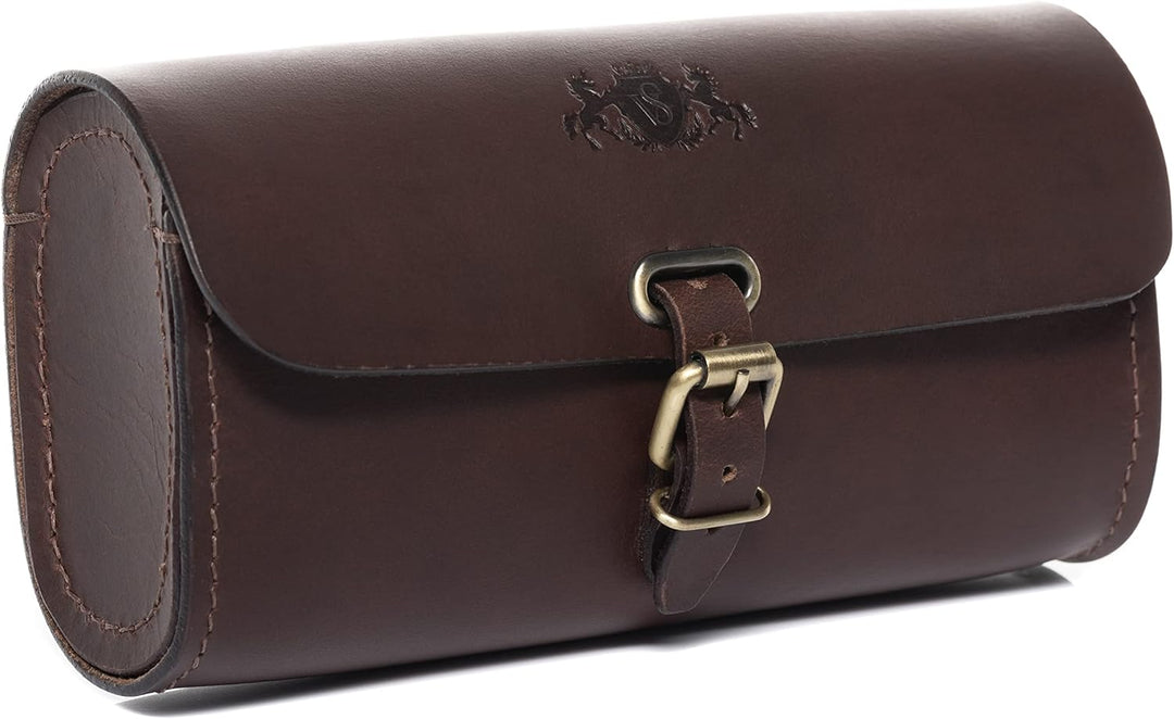 SID & VAIN Fahrradtasche echt Leder - Fahrrad-Rolle STEW - Satteltasche Ledertasche Herren und Damen
