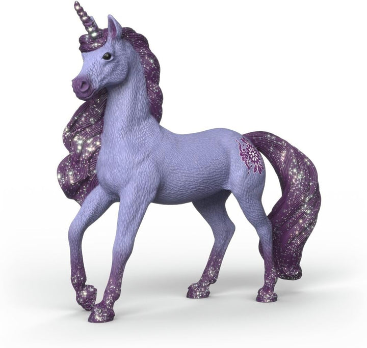 SCHLEICH BAYALA | Einhorn Hengst Orchidee 70893 | detailgetreue Einhornfigur mit Mandala | Geschenk