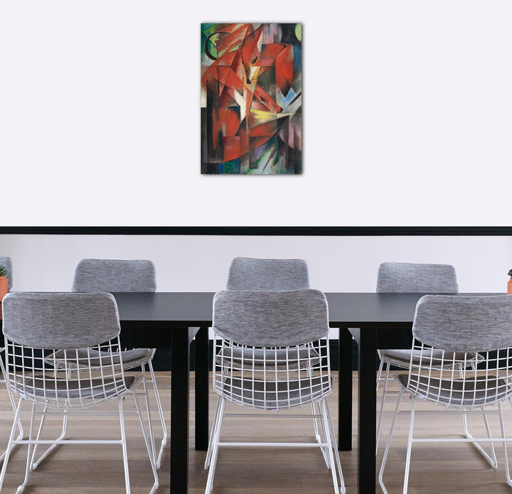 Printed Paintings Leinwand (60x80cm): Franz Marc - Füchse (1913) 60x80 cm, 60x80 cm