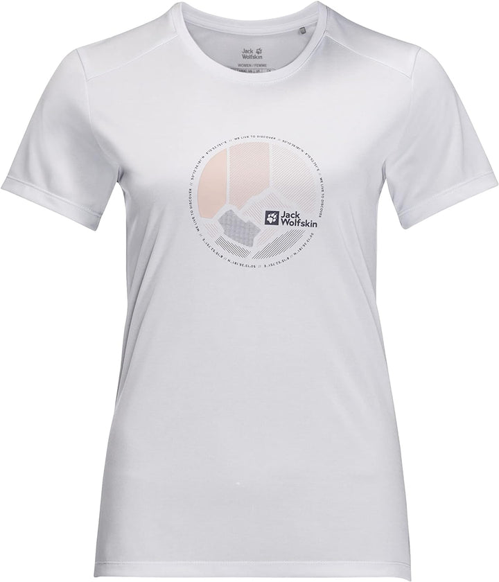 Jack Wolfskin CROSSTRAIL Graphic T W CROSSTRAIL Graphic T W L White Cloud, L White Cloud