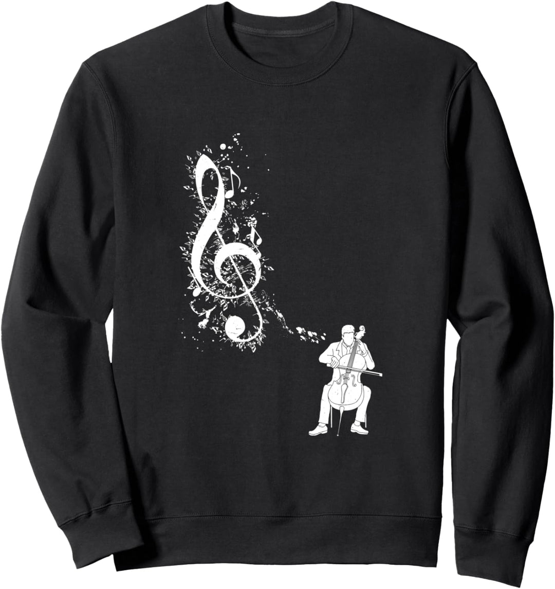 Chello Instrument Spieler Musiknote Musiker Chellist Sweatshirt