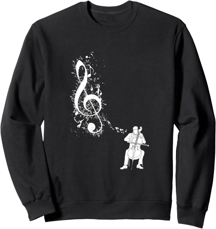Chello Instrument Spieler Musiknote Musiker Chellist Sweatshirt
