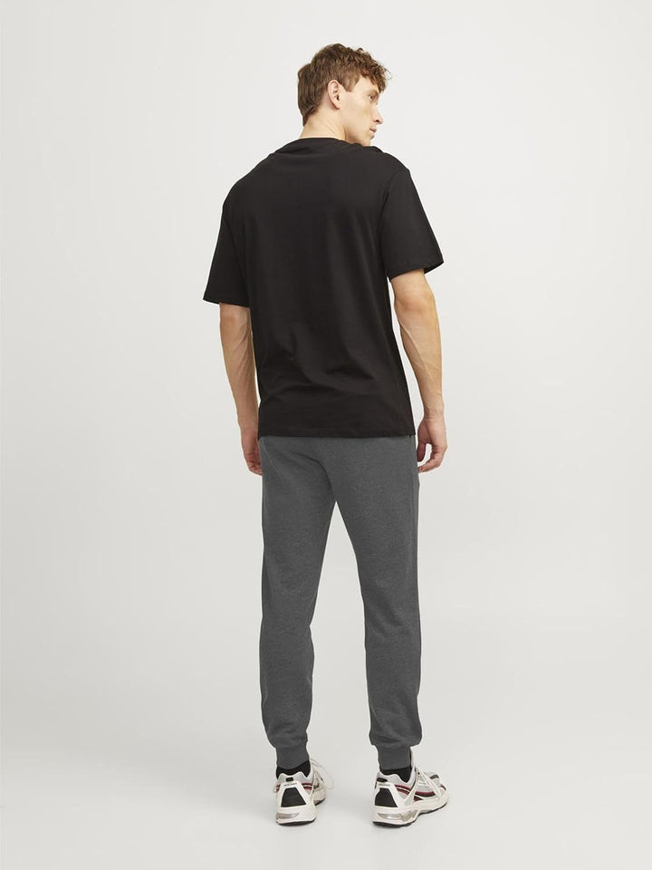 JACK & JONES Male Jogginghose Regular Fit Jogginghose S Dark Grey Melange, S Dark Grey Melange