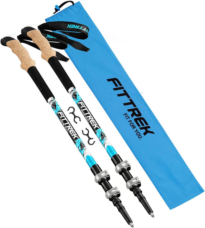 FitTrek Wanderstöcke - Trekkingstöcke - Walking Stöcke Teleskop - Nordic Walking Stock Verstellbar K