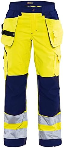 Blakläder Damen-Bundhose "High-Vis" mit Werkzeugtaschen High Vis Gelb/Maroon Blau D19, High Vis Gelb