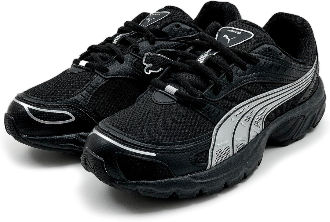 PUMA Unisex Axis Sneaker 37.5 EU Puma Black Puma Silver, 37.5 EU Puma Black Puma Silver