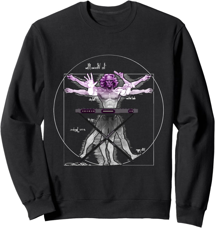 Keyboard Keyboarder Spieler als Vitruvianischer Mensch Sweatshirt