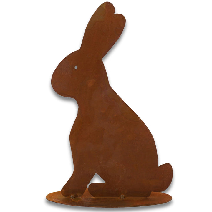 Rostikal Edelrost Osterhase 31cm - Wetterfeste Vintage-Gartendeko für das Osterfest im Shabby-Chic-S