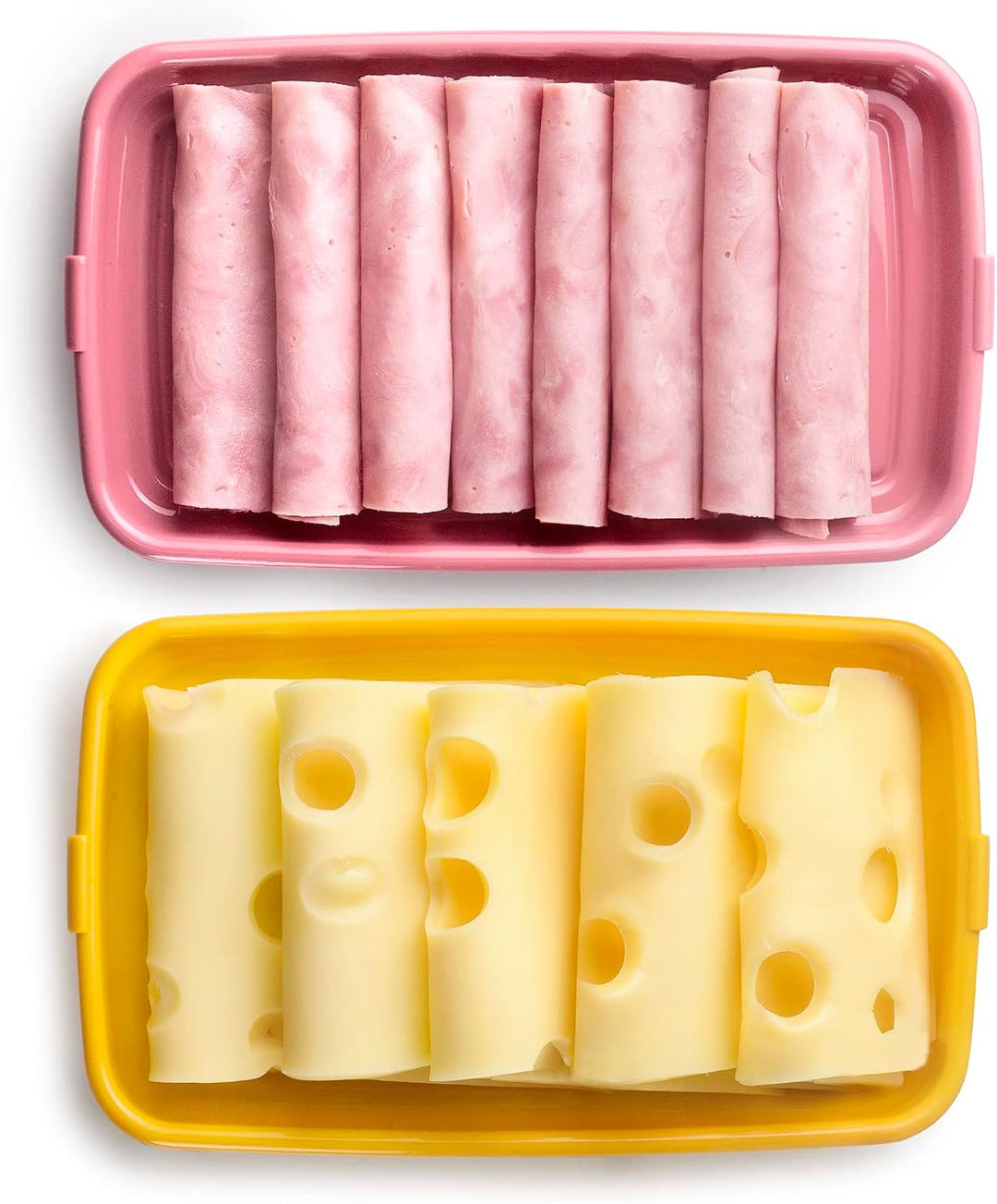 PracticDomus Hochwertige Aufschnitt-Boxen, Frischhaltedose für Aufschnitt Deli System. Optimale Aufb