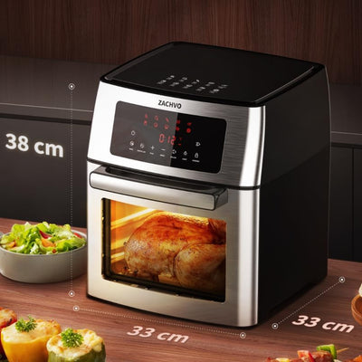 Heissluftfritteuse XXL - ZACHVO Airfryer 15L - 10 Programme Heissluftfriteuse 1700W mit LCD Touchscr