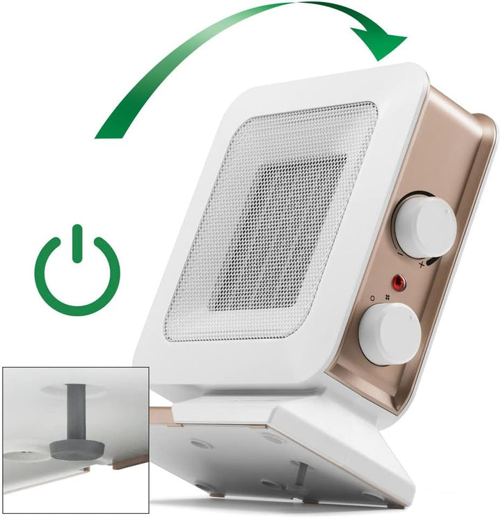 TROTEC Keramik Heizlüfter TFC 14 E – Heizleistung 700 W / 1400 W – Elektroheizung mit Thermostat, Ra