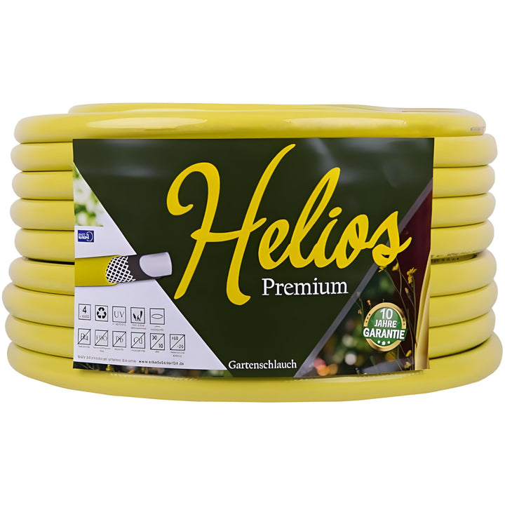 Gartenschlauch gelb 3/4" Helios Premium 10 Jahre Garantie 4 lagig Wasserschlauch Bewässerungsschlauc