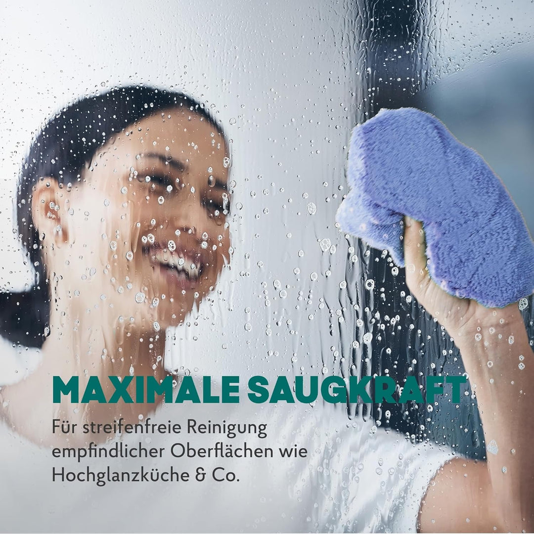 HAKA Bambus Baumwolltücher, saugfähige Reinigungstücher, Kratz- &amp; fusselfrei, für Hochglanzoberfläch