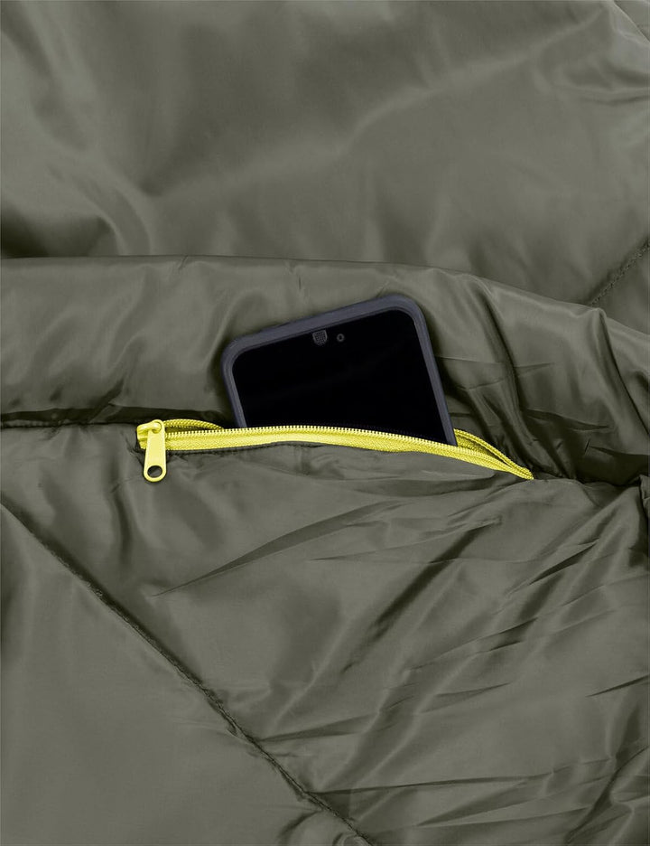 VAUDE Mumienschlafsack Sioux 800 II Blau, atmungsaktiver 3-Jahreszeiten Schlafsack 2°C – 8°C, kompak