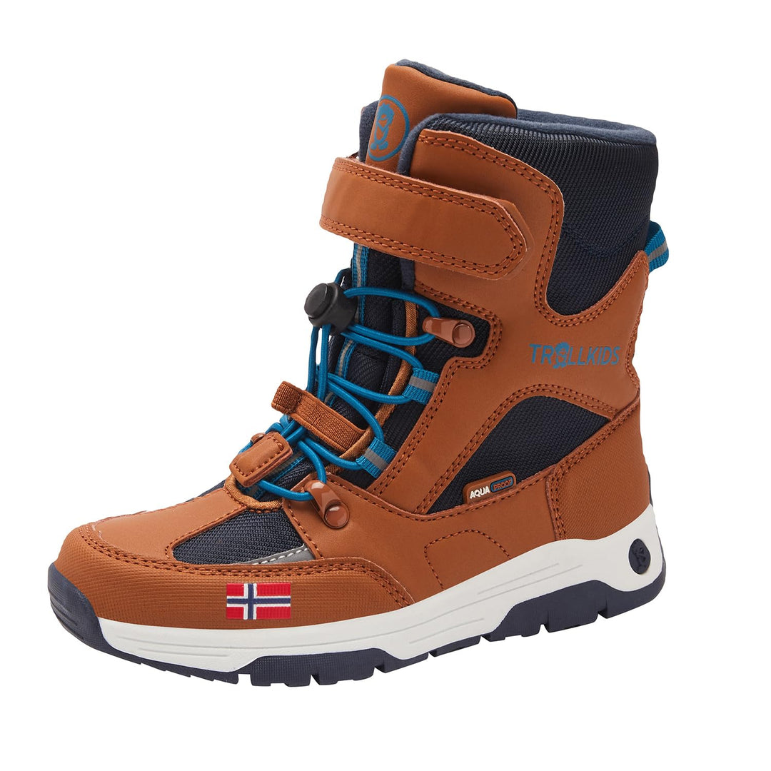 Trollkids Kinder Lofoten Winter Schuhe XT 33 EU Zimt Nachtblau Dunkelblau, 33 EU Zimt Nachtblau Dunk