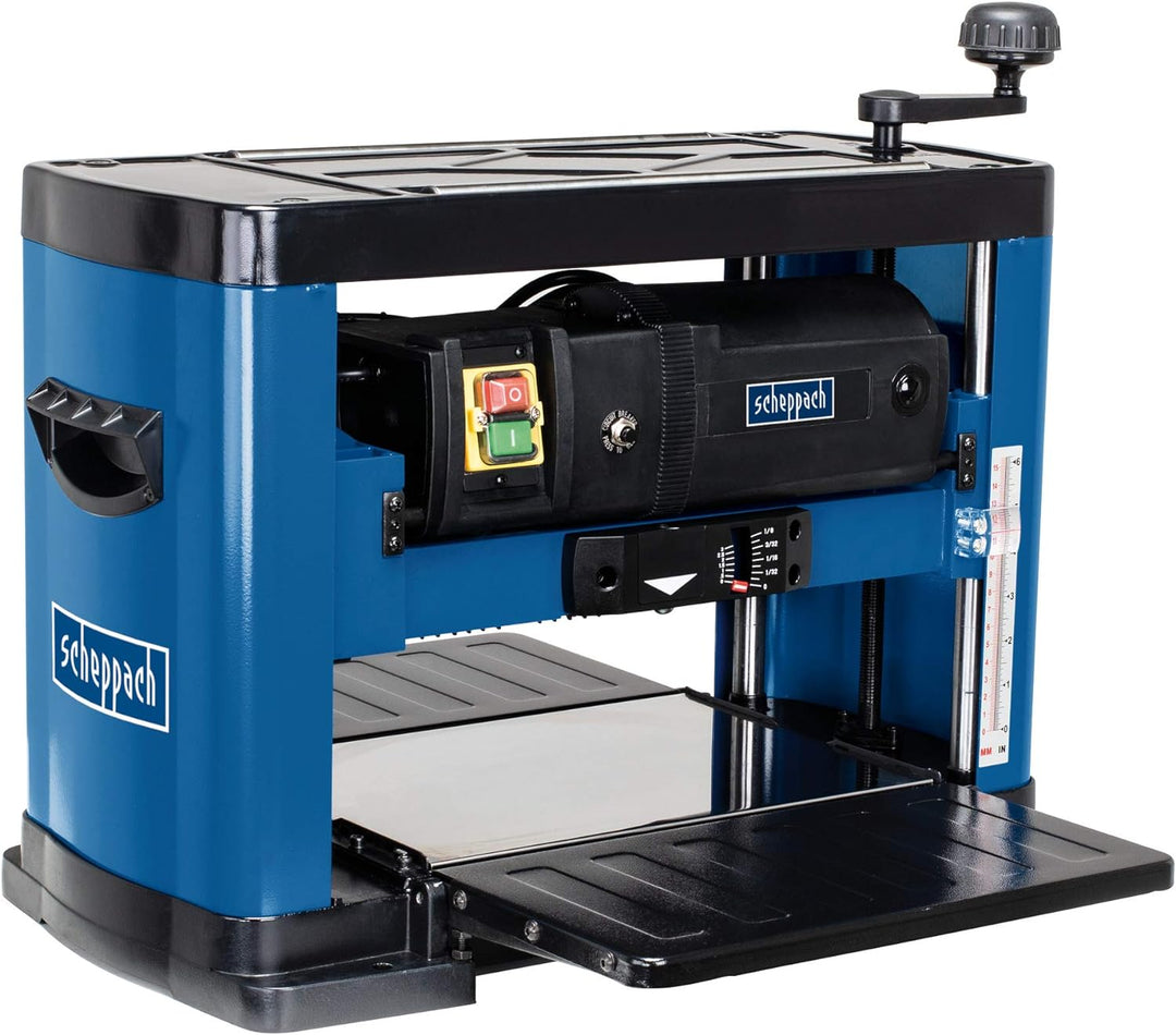 Scheppach Dickenhobelmaschine PLM1800 | 1500W Leistung | 2 Hobelmesser | Drehzahl Hobelwelle 8500 mi