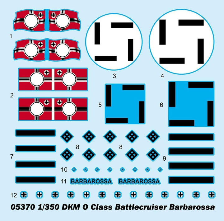 Trumpeter 05370 - Dkm O Class Battlecruiser Barbarossa - massstab 1/350 - Modellbausatz