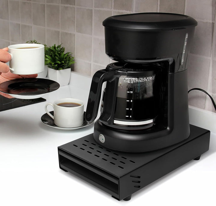 Wakects Kaffee-Klopf-Box-Behälter, Edelstahl-Gummi-Kaffeemehl-Klopf-Box-Rest-Pulver-Eimer-Schublade