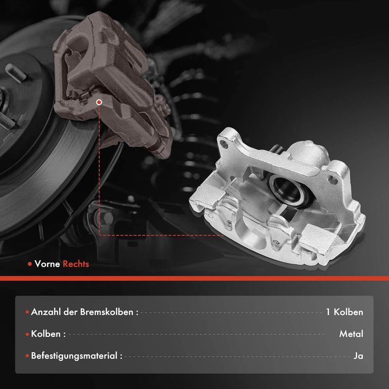 Frankberg Bremssattel Bremszange Vorderachse Rechts Kompatibel mit A3 2003-2013 Beetle 2011-2019 Cad