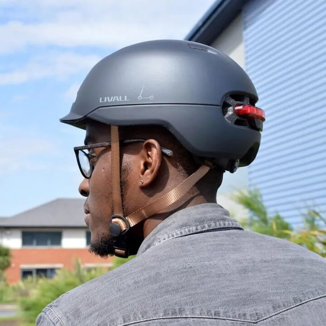 Livall Unisex – Erwachsene C20 Fahrradhelm 54-58 cm Schwarz, 54-58 cm Schwarz