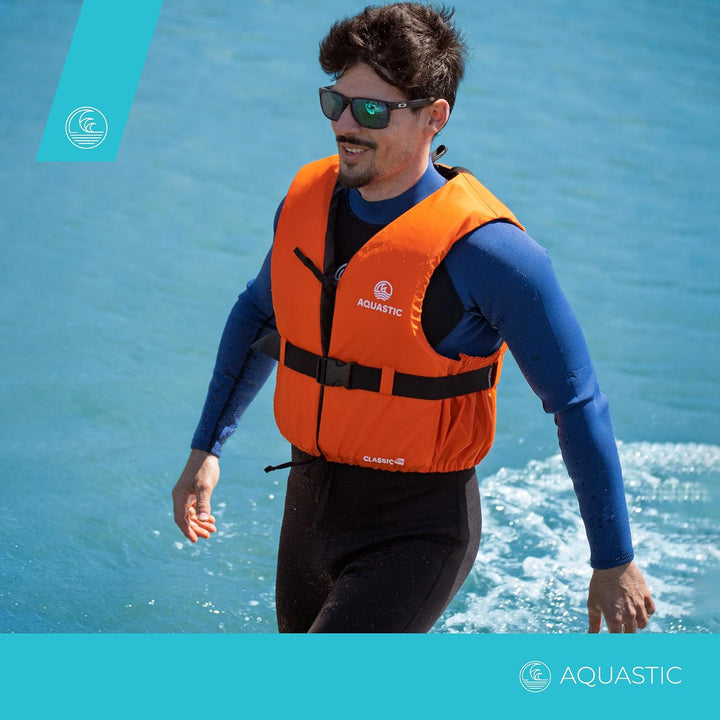 AQUASTIC Classic 50N Sicherungsweste - aus Polyamid, Polyethylenschaum, 50N Auftrieb, Verstellbarer