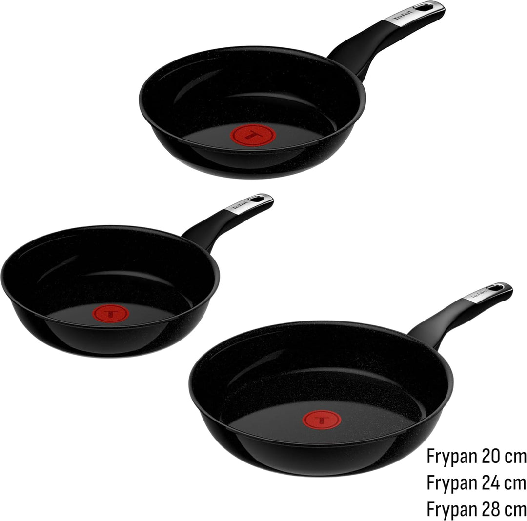 Tefal Explore On Keramik 3-tlg. Bratpfannen-Set 20/24/28 cm, leistungsstarke Antihaftkeramikversiege