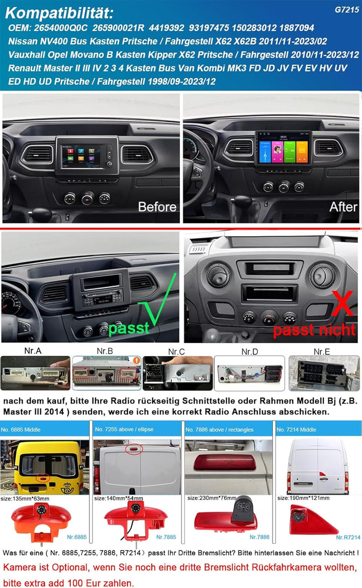 Auto Radio Autospieler GPS Navi Navigation Carplay/Android Autoradio 10 Zoll HD-Touchscreen, Ersatz