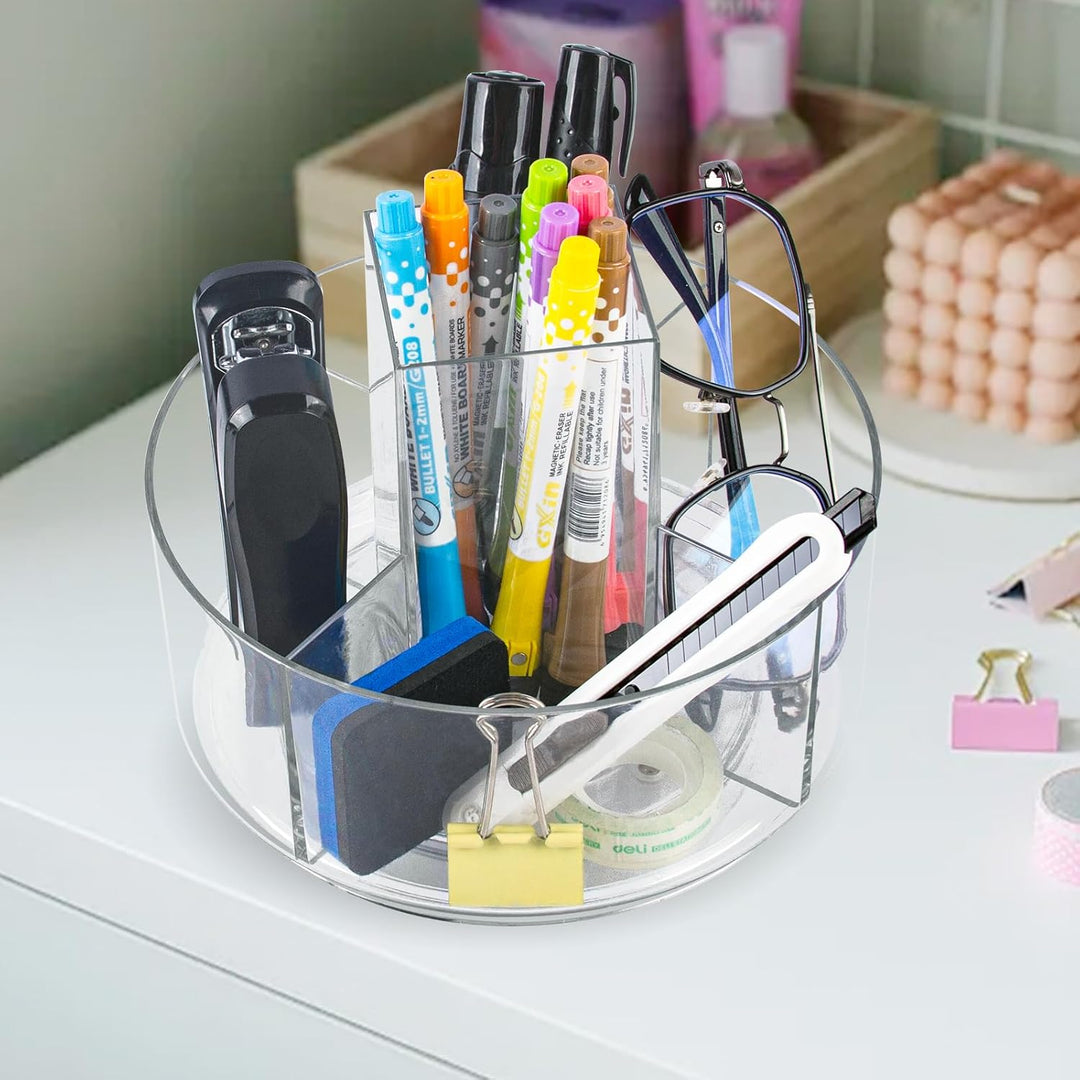 360° Drehbarer Make up Organizer, Transparenter Lazy Susan Organizer für Waschtisch, Kosmetikvitrine