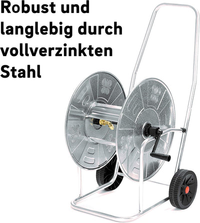 REHAU Schlauchwagen aus Metall, Schlauchtrommel 50m bis 120m Schlauch, robust, langlebig, praktisch…