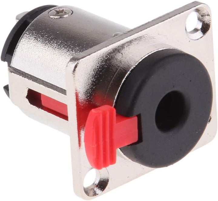 perfk 4 Pieces 6.35mm 1/4inch Instrumenten-Einbaubuchse Klinkenstecker Klinken Buchse aux Audio Adap
