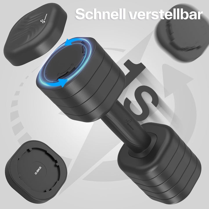 Sportneer Hanteln Frauen Set Verstellbare, Hanteln je 1–2,5/1-5 kg Gewichte | Hanteln Set mit rutsch